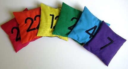 count and spell colour recognition beanbags by Cheryl
