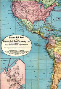 Map of N&S America showing Panama Rail