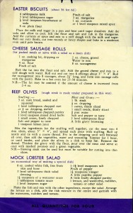 Easter recipe leaflet