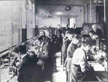 Students in the laboratory, c.1900