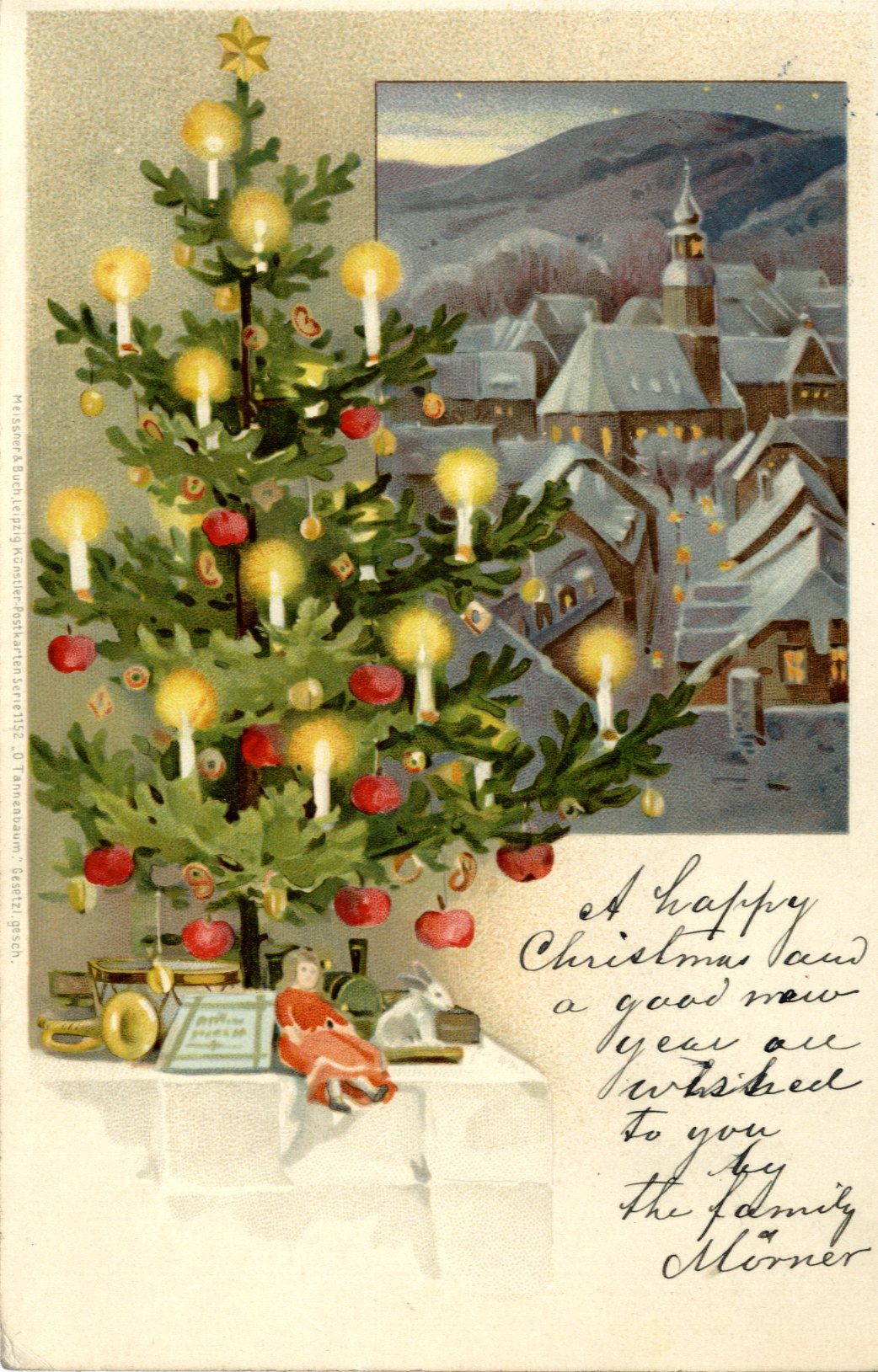 Ross Christmas postcard