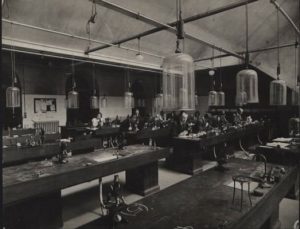 Laboratory at the School based at the Royal Albert Docks c.1910