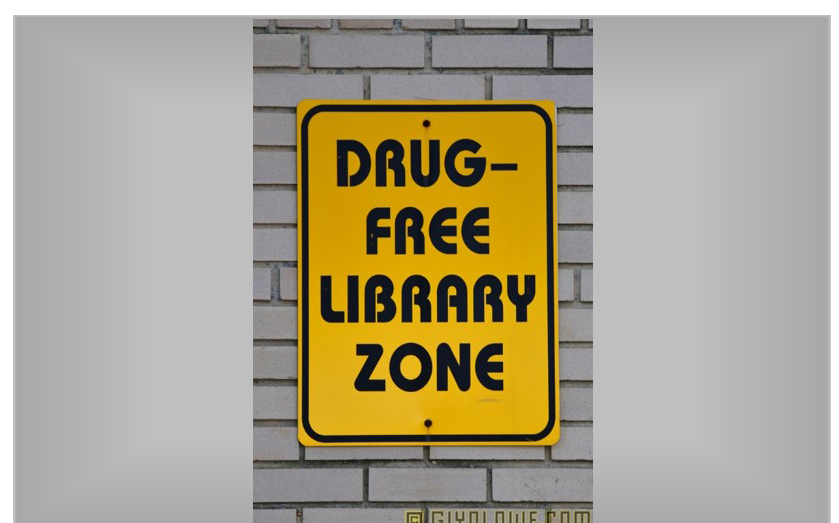 Drug-free-library-zone-sign4