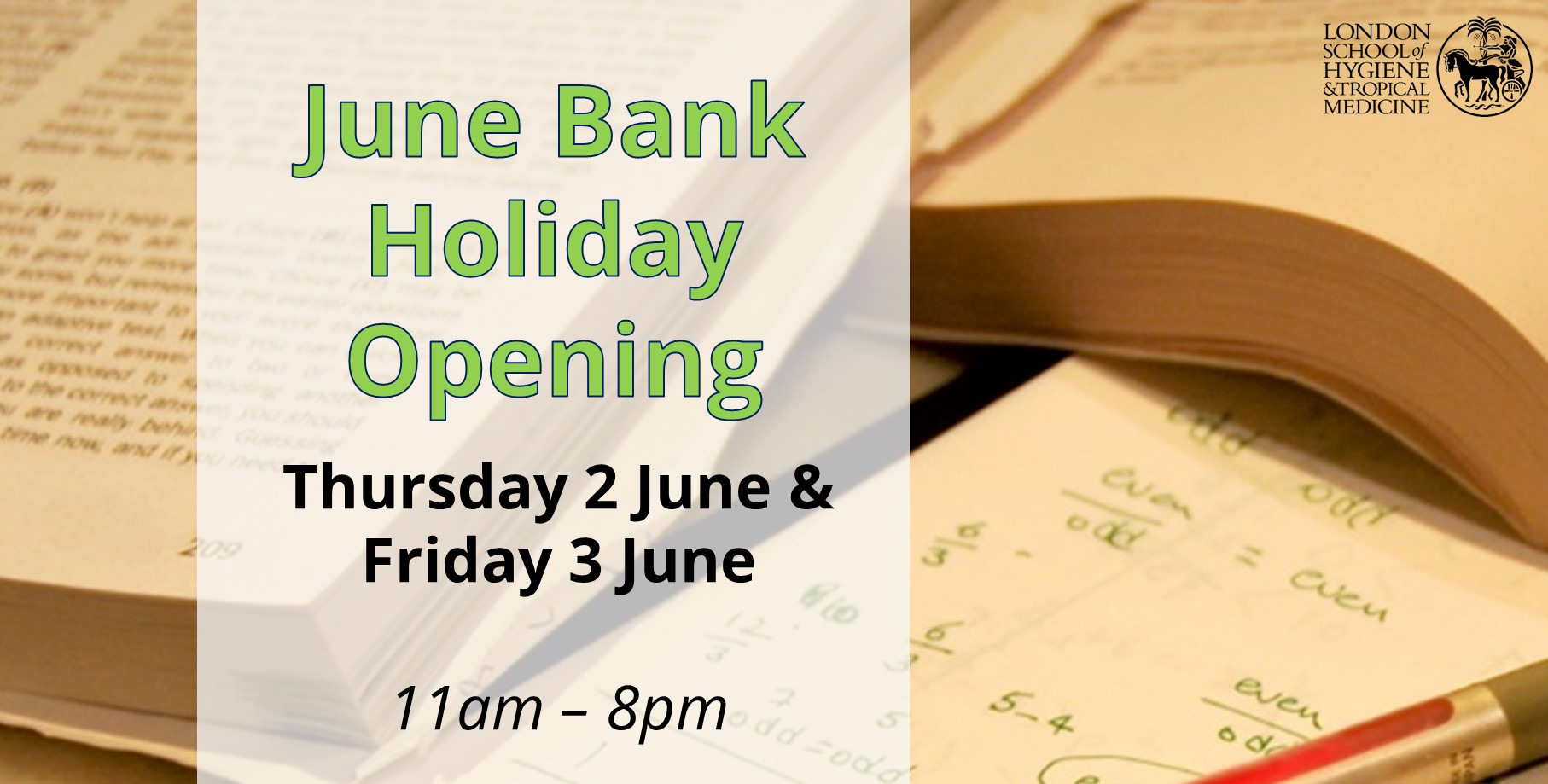 Bank holiday opening – June 2022