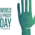 Poster for World Leprosy Day showing hand