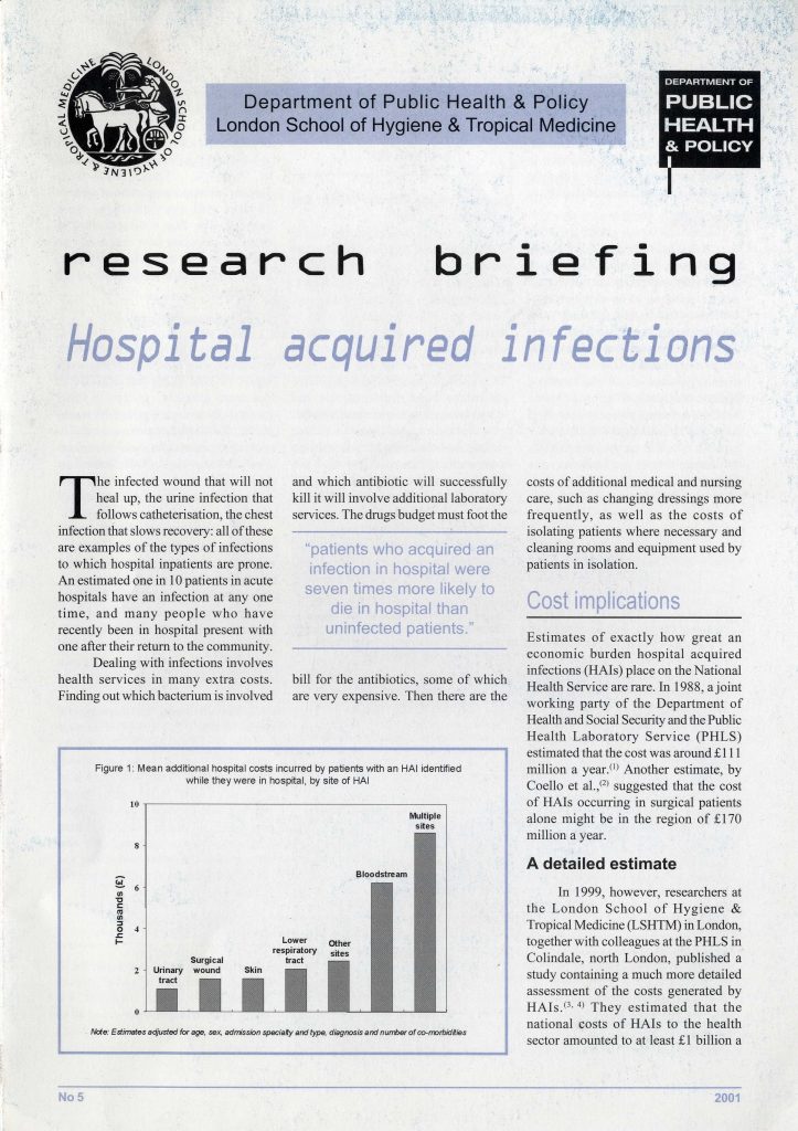 LSHTM briefing paper on Hospital Acquired Infections