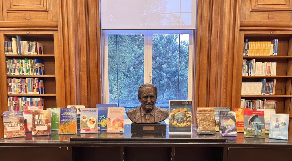 Photo of the book display in the Library's Reading Room. 