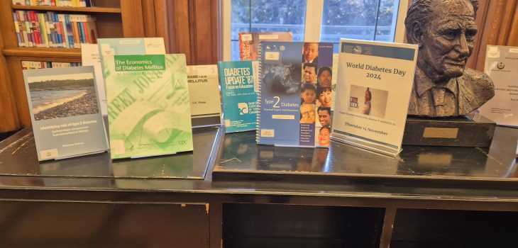 Book display for World Diabetes Day 2024