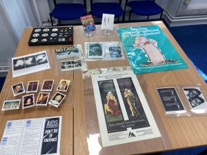 HIV and AIDS archive material on display