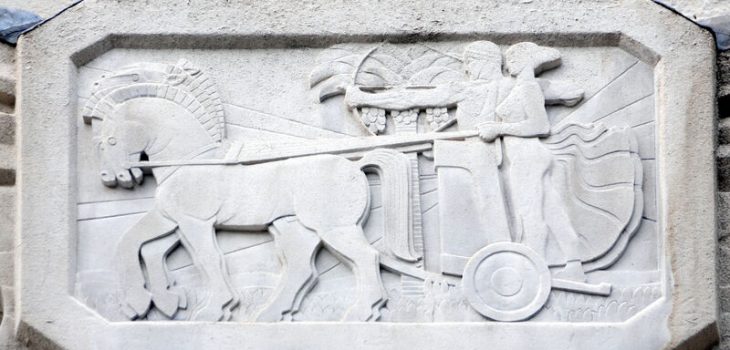 Carving of School logo