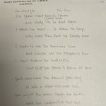 Text from a poem in the archives